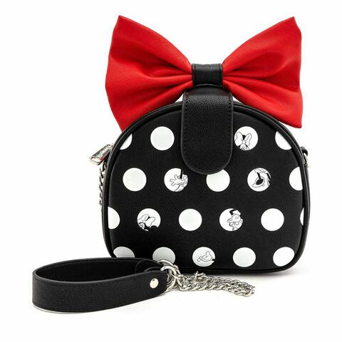 Sac à Bandouliere Loungefly - Minnie Polka - Noeud Papillon Rouge